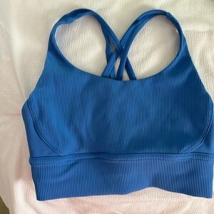 lululemon energy bra longline ribbed luxtreme size 6